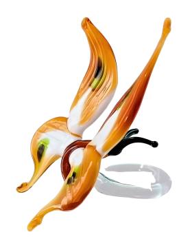 höhenverstellb.Orchideenstab, Schmetterling (weiß-braun)